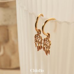 Chlobo Gold Dream Catcher Hoops