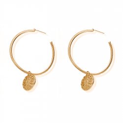 Chlobo Gold Moonflower Hoops