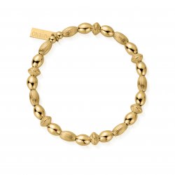 Chlobo Gold Mini Oval Disc Bracelet