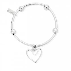 Chlobo Noodle Ball Double Heart Bracelet