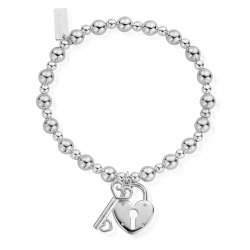 Chlobo Mini Small Ball Lock And Key Bracelet
