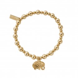 Chlobo Gold Mini Small Ball Elephant Bracelet