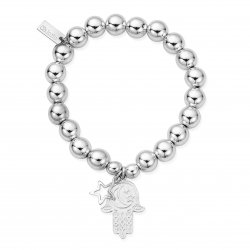 Chlobo Medium Ball Moon And Star Hamsa Hand Bracelet