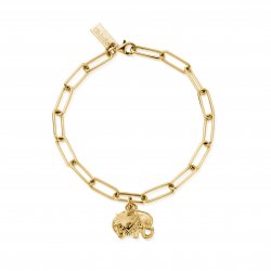 Chlobo Gold Link Chain Strength And Luck Bracelet