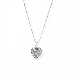 Chlobo Diamond Cut Chain With Filigree Heart Pendant