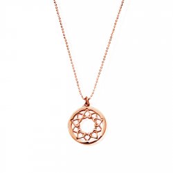 Chlobo Rose Diamond Cut Chain With Heart Mandala Pendant