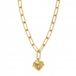 Chlobo Gold Link Chain Faith And Love Necklace