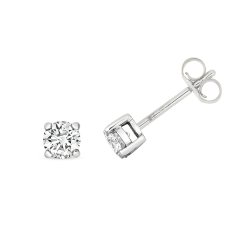 Diamond Studs In 9ct White Gold 