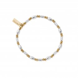 Chlobo Gold And Silver Twisted Oval Bracelet