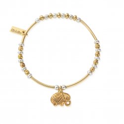 Chlobo Gold And Silver Decorated Elephant Bracelet