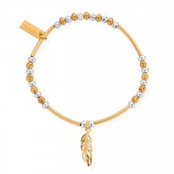 Chlobo Gold And Silver Filigree Feather Bracelet