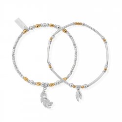Chlobo Gold And Silver Strength And Courage Set Of 2