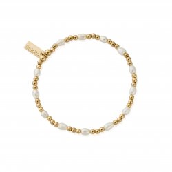 Chlobo Gold Cute Charm Pearl Bracelet