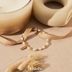 Chlobo Gold Cute Charm Pearl Bracelet