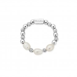 Chlobo Triple Sparkle Pearl Ring