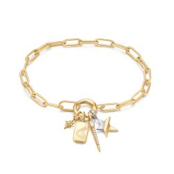 Ania Haie Gold Wave Tag Charm