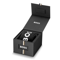 Boss Women's Lucy Gold Ionic Plated Stainless Steel Link Bracelet, Gold Toned Metallic Dial Watch
