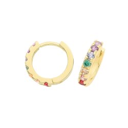 9ct Gold Rainbow Hinged Earrings 