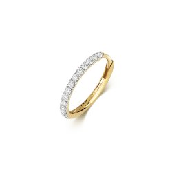 Diamond Cartilage Hoop In 9ct Gold 