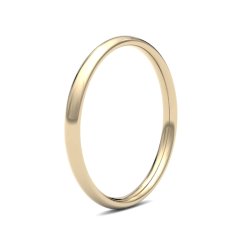 9ct Yellow Gold 2mm Medium Court Wedding Ring
