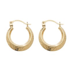 9ct Gold Creole Earrings 