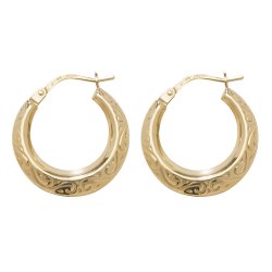9ct Gold Creole Earrings 