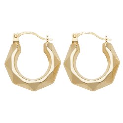 9ct Gold Creole Earrings 