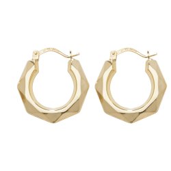 9ct Gold Creole Earrings 
