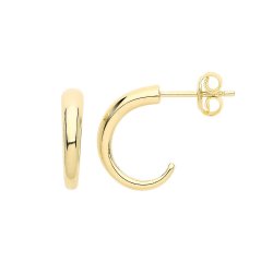 9ct Gold Stud Hoop Earrings 