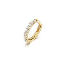 Diamond Cartilage Hoop In 18ct Gold 