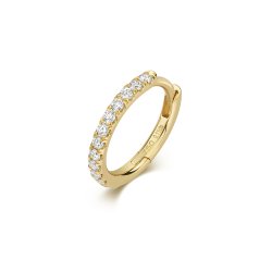 Diamond Cartilage Hoop In 18ct Gold 