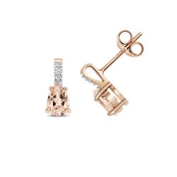 Morganite Studs In 9ct Rose Gold 