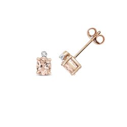 Morganite Studs In 9ct Rose Gold 