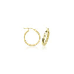 9ct Gold D/c Hoops Earrings ER1221-