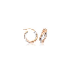 9ct 3 Colour Hoop Earrings ER1222-