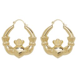 9ct Gold Claddagh Earrings 