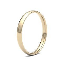 9ct Yellow Gold 2.5mm Light Court Wedding Ring