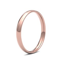 9ct Rose Gold 2.5mm Light Court Wedding Ring