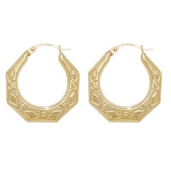 9ct Gold Creole Earrings 