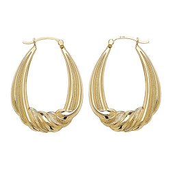 9ct Gold Creole Earrings 