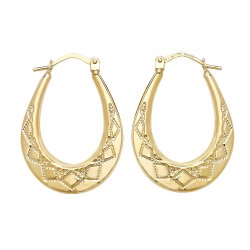 9ct Gold Creole Earrings 
