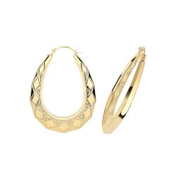 9ct Gold Creole Earrings 