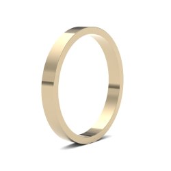 9ct Yellow Gold 2.5mm Flat Light Wedding Ring