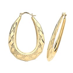 9ct Gold Creole Earrings 