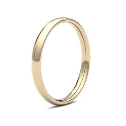 9ct Yellow Gold 2.5mm Medium Court Wedding Ring