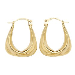 9ct Gold Creole Earrings 