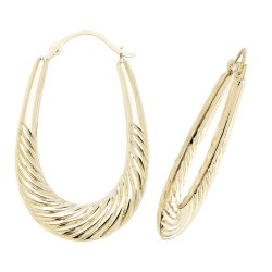 9ct Gold Creole Earrings 