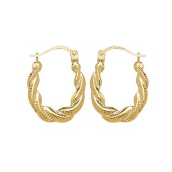 9ct Gold Creole Earrings 