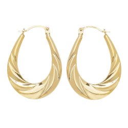 9ct Gold Creole Earrings 