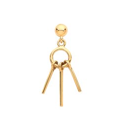 9ct Gold Dangling Cartilage Stud 